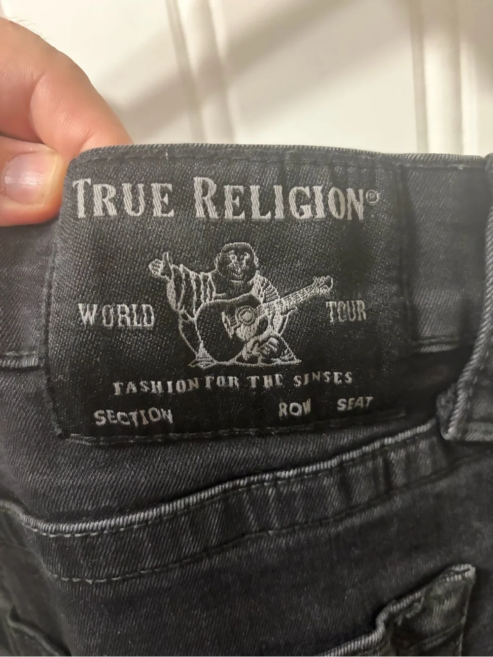 True Religion Geno Relaxed Slim Black Jeans - Size 40x33